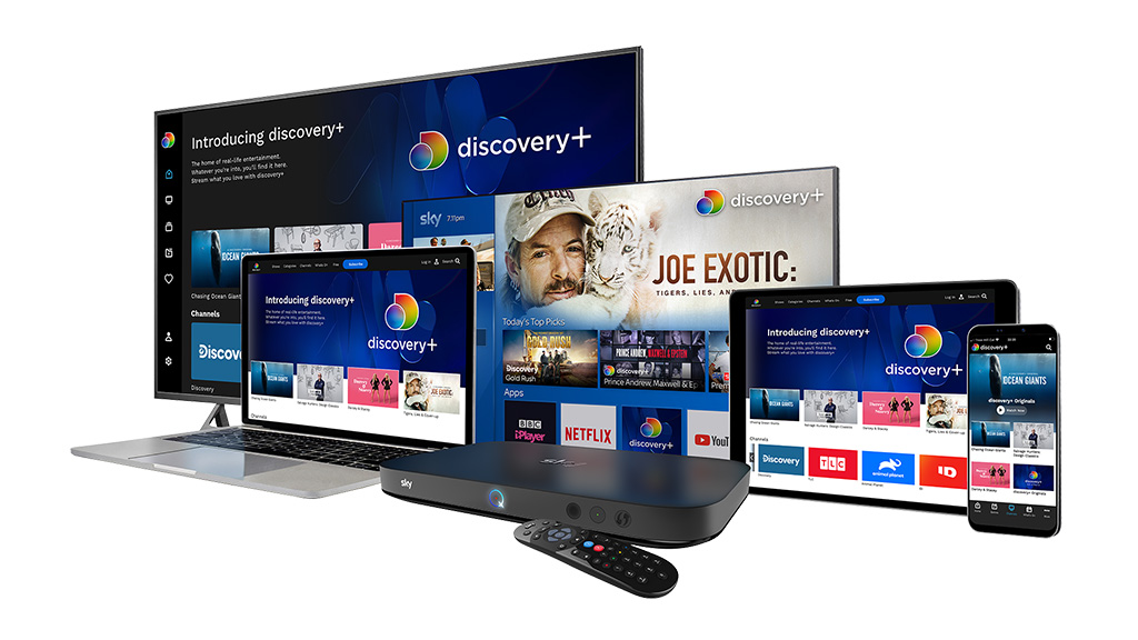 Discovery+ promotion with Sky Q