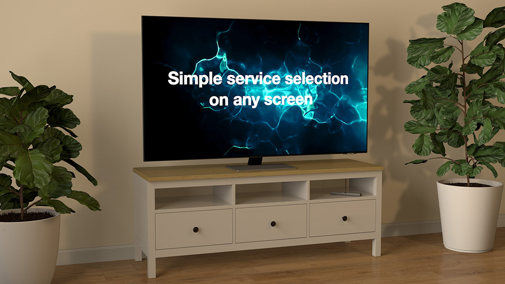 Simple service selection on any screen