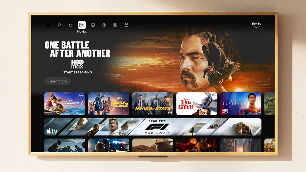 Amazon Fire TV UI on Ember Artline TV