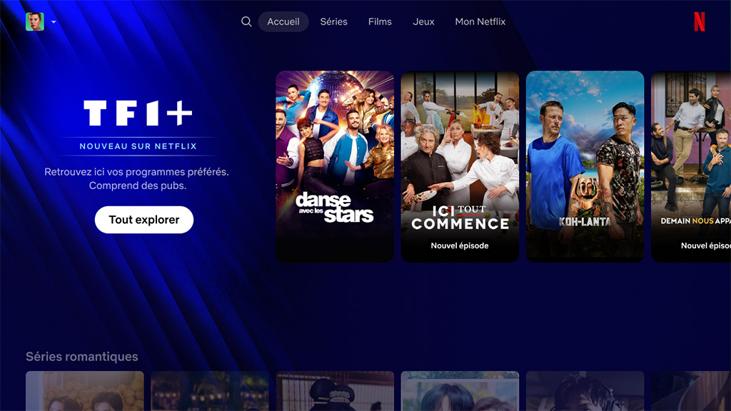 TF1 programming on Netflix