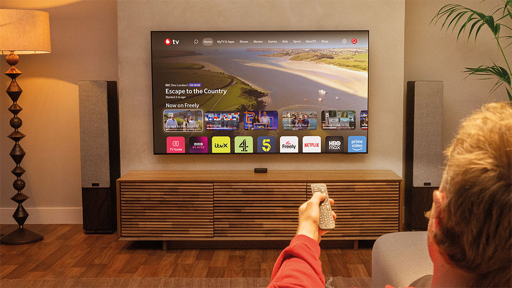 Vodafone TV in use